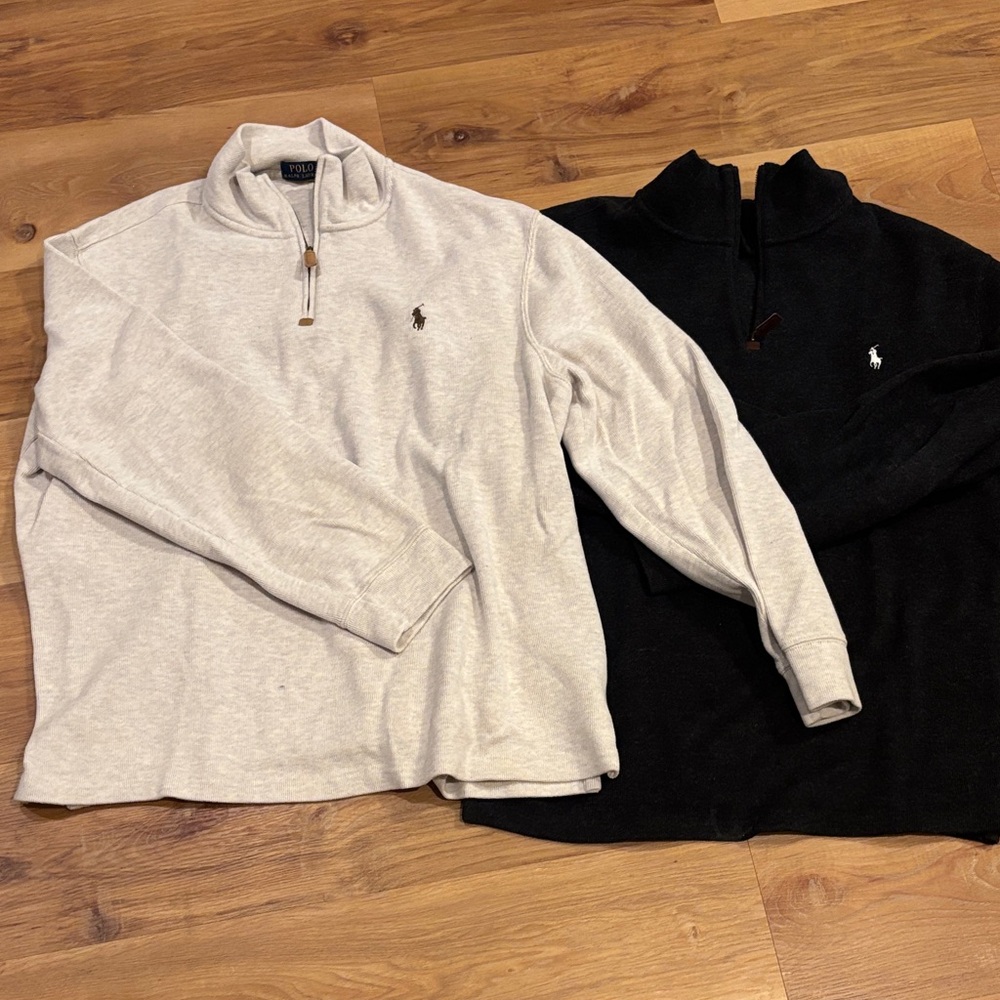 Polo by Ralph Lauren Men's Pullovers - Set of 2- Cream and Black -please read